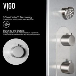 Dilana 66.875 In. 6-Jet High Pressure Shower Panel System With Adjustable Handheld Dual Shower In Stainless Steel -Master Locks Shop a0a95aee9db5bc40369261475f9b579f 1800x1800