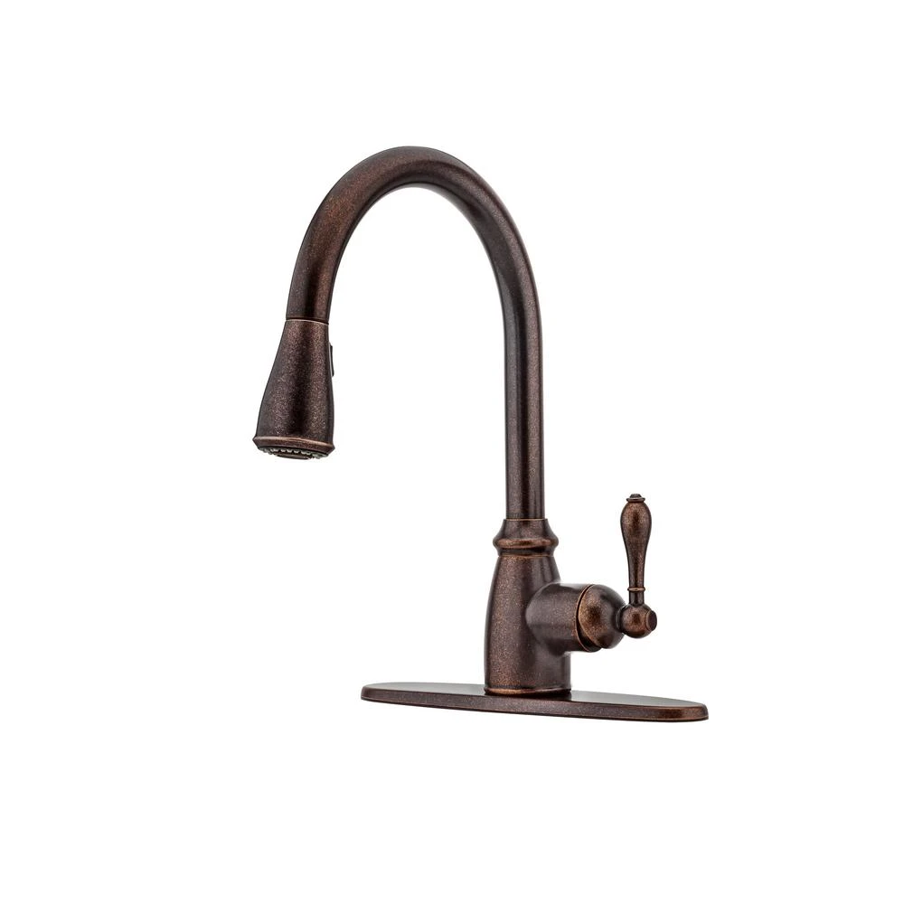 Canton Single-Handle Pull-Down Sprayer Kitchen Faucet In Tuscan Bronze 12 Canton Single-Handle Pull-Down Sprayer Kitchen Faucet In Tuscan Bronze - Image 10