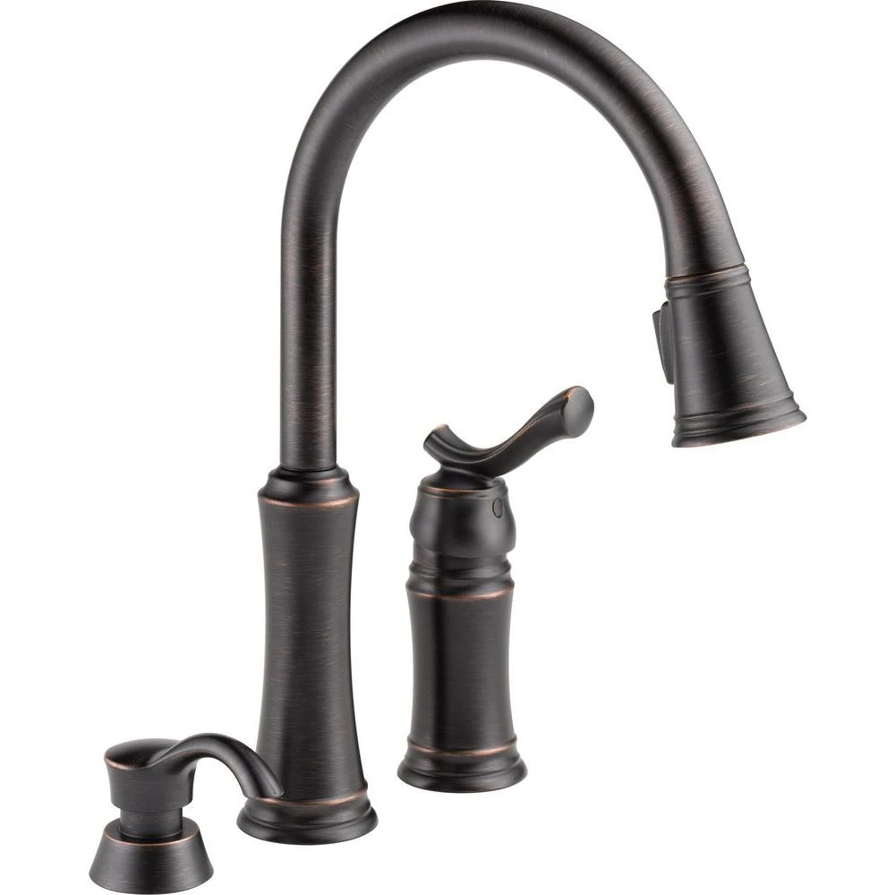 Lakeview Single-Handle Pull-Down Sprayer Kitchen Faucet With Soap Dispenser In Stainless 11 Lakeview Single-Handle Pull-Down Sprayer Kitchen Faucet With Soap Dispenser In Stainless - Image 9