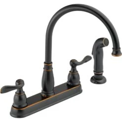 Windemere 2-Handle Standard Kitchen Faucet With Side Sprayer In Oil Rubbed Bronze