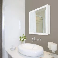 Concord 30 In. X 30 In. Tri-View Surface-Mount Medicine Cabinet In White Gloss 21 Concord 30 In. X 30 In. Tri-View Surface-Mount Medicine Cabinet In White Gloss -Master Locks Shop a431b0ca676c09f242a4d75c77221e28 1800x1800