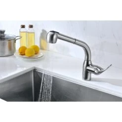 Harbour Single-Handle Pull-Out Sprayer Kitchen Faucet In Brushed Nickel -Master Locks Shop a6e87d888d5fe56b5bf2f90706191ebf 1800x1800