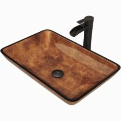VIGO Glass Vessel Bathroom Sink In Russet And Niko Faucet Set In Antique Rubbed Bronze -Master Locks Shop a843e7f7ce955573ba9356dd14566a6a 1800x1800