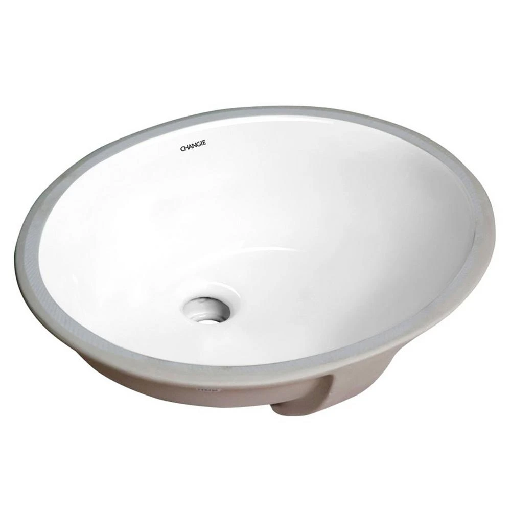 Boyel Living Oval Undercounter Bathroom Ceramic Sink, White, Insize 16 In. X 13 In. 3 Boyel Living Oval Undercounter Bathroom Ceramic Sink, White, Insize 16 In. X 13 In.