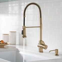 Britt Single-Handle Spring Coil Kitchen Faucet In Spot Free Antique Champagne Bronze -Master Locks Shop aac58fbb236be36510f64278f6a7aab9 1800x1800