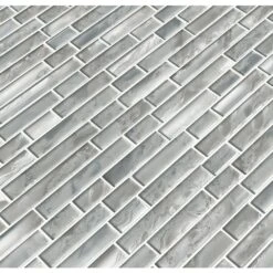 MSI Silver Canvas Interlocking 12 In. X 12 In. X 8 Mm Glass Mesh-Mounted Mosaic Tile (10 Sq. Ft. / Case)