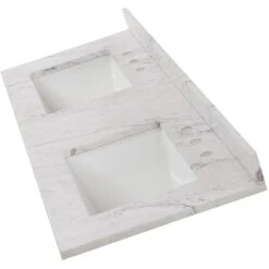61 In. W X 22 In. D Stone Effect Double Sink Vanity Top In Lunar With White Sinks -Master Locks Shop abe3976f6ea8c69df8d0f001219b2a68 1800x1800