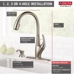 DeLuca Single-Handle Pull-Down Sprayer Kitchen Faucet With ShieldSpray Technology And Soap Dispenser In Stainless -Master Locks Shop acfdbf77a44293fbcec67def3a358314 1800x1800