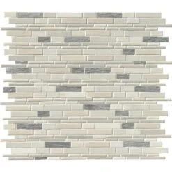 MSI Everest Interlocking 12 In. X 12 In. X 8 Mm Textured Porcelain And Stone Mesh-Mounted Mosaic Tile (1 Sq. Ft.)