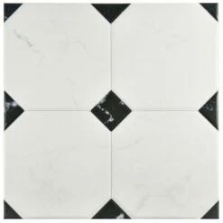 Merola Tile Betera Jet Blanco 13-1/8 In. X 13-1/8 In. Ceramic Floor And Wall Tile (11.18 Sq. Ft. / Case)