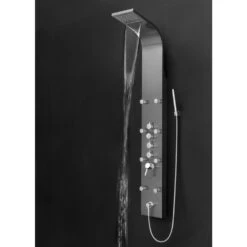 65 In. 8-Jet Shower Panel System In Space Gray Brushed Stainless Steel With Rainfall Waterfall Shower Head And Wand 21 65 In. 8-Jet Shower Panel System In Space Gray Brushed Stainless Steel With Rainfall Waterfall Shower Head And Wand -Master Locks Shop b1764822b2d13cc818be0f4ff4540fd0 1800x1800