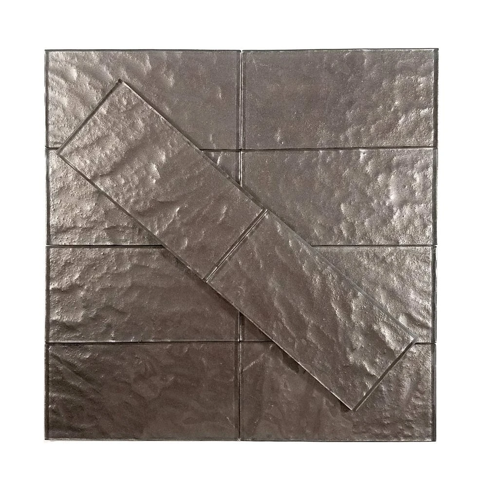 ABOLOS Metallics Amber Bay Brown Subway 3 In. X 6 In. Glossy Glass Wall Tile (1 Sq. Ft./Pack) 3 ABOLOS Metallics Amber Bay Brown Subway 3 In. X 6 In. Glossy Glass Wall Tile (1 Sq. Ft./Pack)