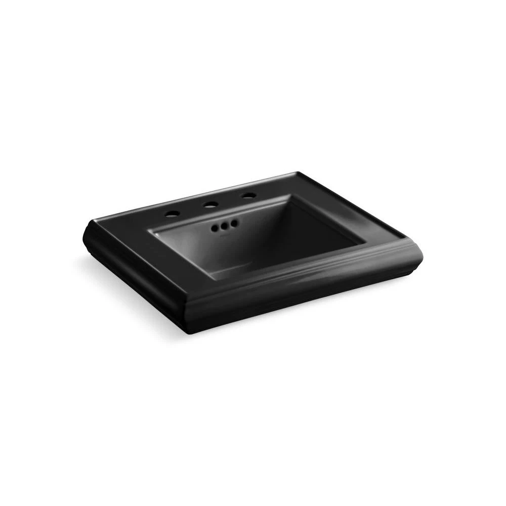 KOHLER Memoirs 24 In. Ceramic Pedestal Sink Basin In White With Overflow Drain 7 KOHLER Memoirs 24 In. Ceramic Pedestal Sink Basin In White With Overflow Drain - Image 5