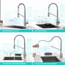 Oletto Single-Handle Pull-Down Sprayer Kitchen Faucet In All-Brite Spot-Free Stainless Steel -Master Locks Shop b2dd381f68b6c711e81b9aa6169540c0 1800x1800