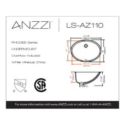 ANZZI Rhodes Series 7.5 In. Ceramic Undermount Sink Basin In White -Master Locks Shop b4549e9d0d2d2a220fe2ab7baaaca1bd 1800x1800