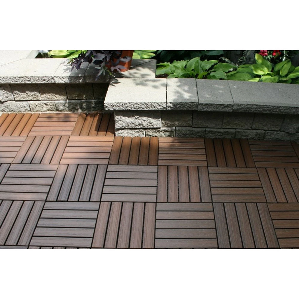 EON Ultra 12"x12" Polymer Interlocking Deck Balcony Tiles, Dark Brown (10 Pack) 9 EON Ultra 12"x12" Polymer Interlocking Deck Balcony Tiles, Dark Brown (10 Pack) - Image 7