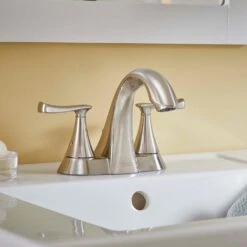 Chatfield 4 In. Centerset 2-Handle Bathroom Faucet In Brushed Nickel -Master Locks Shop b650fae7af39806cc9d531f294e05386 1800x1800