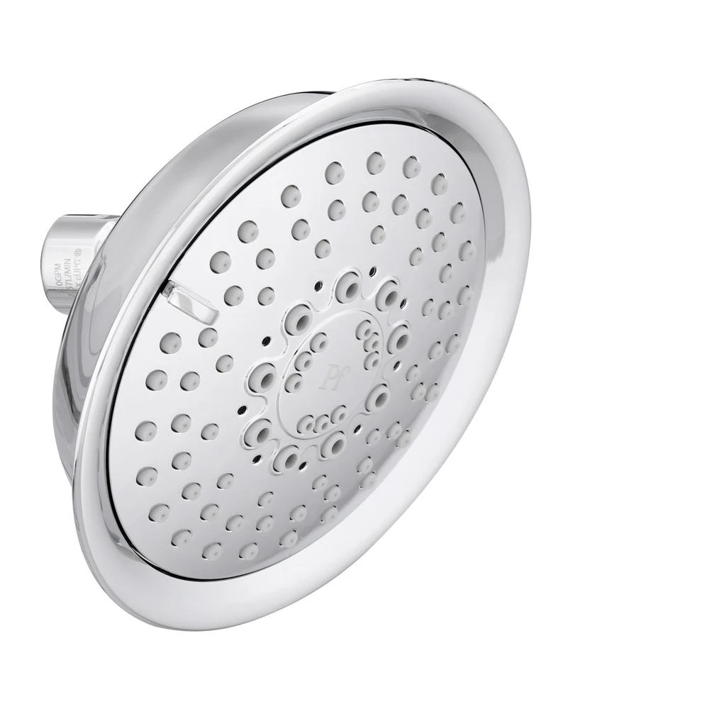 Universal 5-Spray 5.66 In. Single Wall Mount Low Flow Fixed Rain Shower Head In Polished Chrome 5 Universal 5-Spray 5.66 In. Single Wall Mount Low Flow Fixed Rain Shower Head In Polished Chrome - Image 3