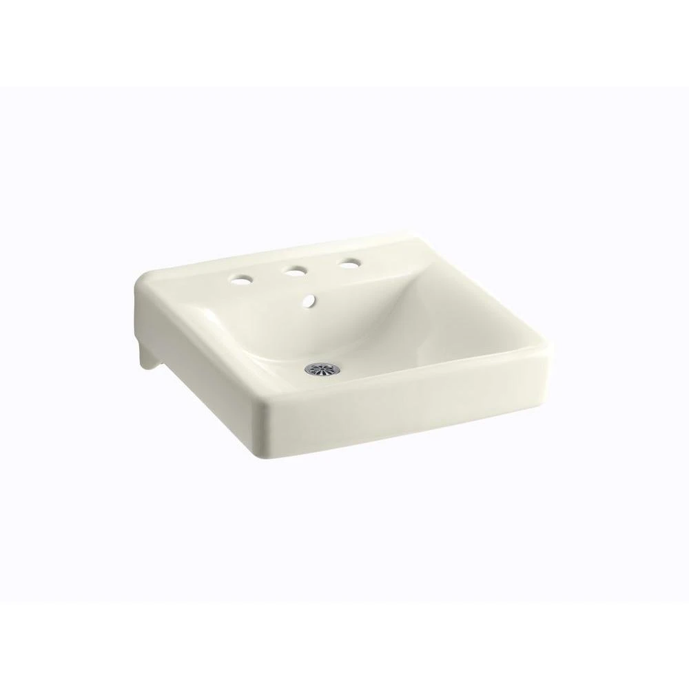 KOHLER Soho Wall-Mount Vitreous China Bathroom Sink In White With Overflow Drain 7 KOHLER Soho Wall-Mount Vitreous China Bathroom Sink In White With Overflow Drain - Image 5