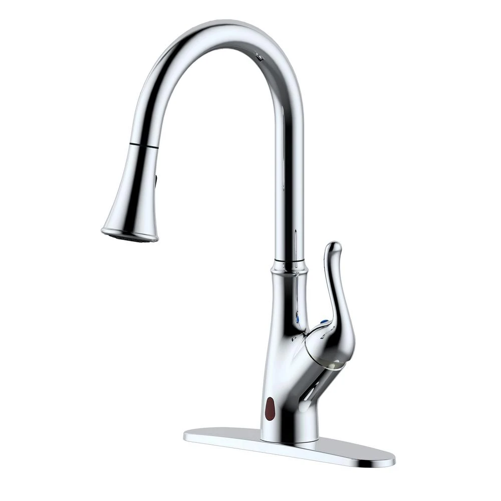 Brisbane Single-Handle Pull Down Sprayer Sensor Kitchen Faucet Brushed Nickel 4 Brisbane Single-Handle Pull Down Sprayer Sensor Kitchen Faucet Brushed Nickel - Image 2