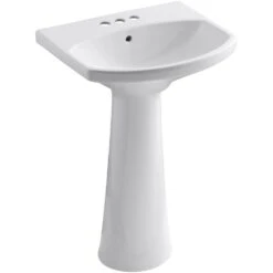 KOHLER Cimarron 8 In. Widespread Vitreous China Pedestal Combo Bathroom Sink In White With Overflow Drain -Master Locks Shop bd2e485c4777ea7ae0984483e11fd111 1800x1800