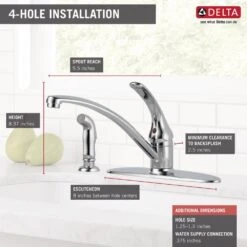 Foundations Single-Handle Standard Kitchen Faucet With Side Sprayer In Chrome 11 Foundations Single-Handle Standard Kitchen Faucet With Side Sprayer In Chrome -Master Locks Shop bdcf88648a62a35177bf3a43435eb02f 1800x1800