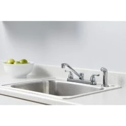 Constructor 2-Handle Standard Kitchen Faucet With Side Sprayer In Chrome -Master Locks Shop bddc006ce35c9718c0ea2971650eb174 1800x1800