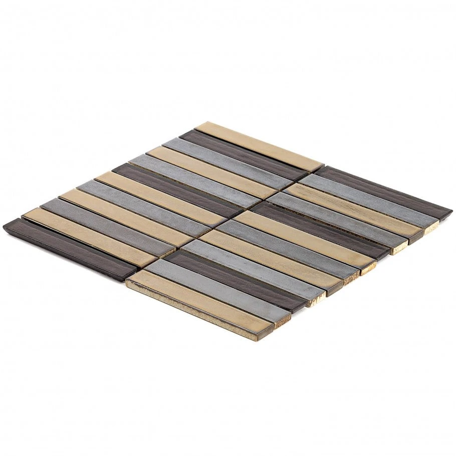 Bond Tile Glory Midnight 11.81 In. X 11.81 In. Ceramic And Glass Wall Mosaic (0.97 Sq. Ft.) 7 Bond Tile Glory Midnight 11.81 In. X 11.81 In. Ceramic And Glass Wall Mosaic (0.97 Sq. Ft.) - Image 5