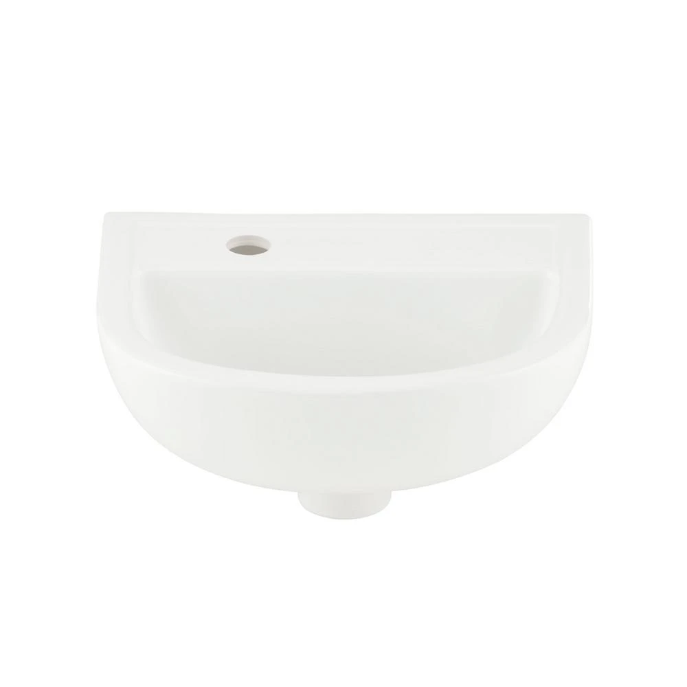 Barclay Products Compact 15 In. Wall-Mounted Bathroom Sink In White 4 Barclay Products Compact 15 In. Wall-Mounted Bathroom Sink In White - Image 2
