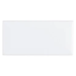 Jeffrey Court Fresh White 3 In. X 6 In. Glossy Beveled Ceramic Wall Tile (11 Sq. Ft. / Case)