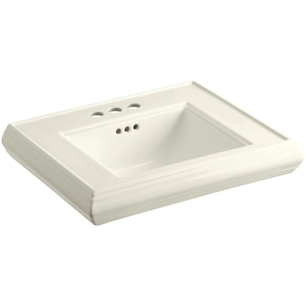 KOHLER Memoirs 24 In. Ceramic Pedestal Sink Basin In White With Overflow Drain 9 KOHLER Memoirs 24 In. Ceramic Pedestal Sink Basin In White With Overflow Drain - Image 7