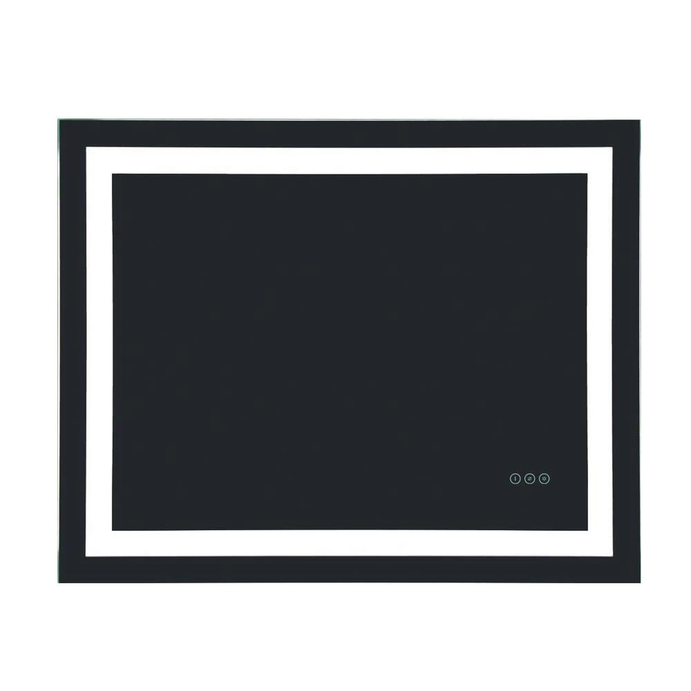 40 In. X 32 In. Single Frameless LED Lighted Bathroom Wall Mounted Mirror 6 40 In. X 32 In. Single Frameless LED Lighted Bathroom Wall Mounted Mirror - Image 4