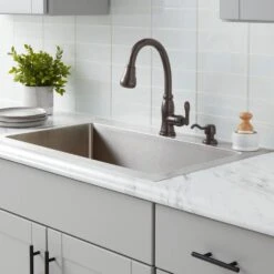 Pavilion Single-Handle Pull-Down Kitchen Faucet With TurboSpray And FastMount And Soap Dispenser In Bronze -Master Locks Shop c2c875165ff68bfcfa1af6151818ba2b 1800x1800