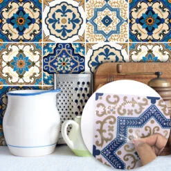 Goory 10 Pcs Moroccan Style Tile Sticker Backsplash Peel & Stick Kitchen Tile Decal, 8x8 Inches. -Master Locks Shop c6565fef 0bd3 4ab4 a55d 46387309f89d.98038e86e77b2c47e5c8958e56f652e6 1800x1800