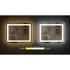 40 In. X 32 In. Single Frameless LED Lighted Bathroom Wall Mounted Mirror 22 40 In. X 32 In. Single Frameless LED Lighted Bathroom Wall Mounted Mirror -Master Locks Shop c6ffc26735bc8d24662d574ed9242c79 1800x1800