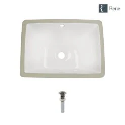 Rene 18.25 In. Undermount Bathroom Sink In White With Pop-Up Drain In Brushed Nickel -Master Locks Shop c84e9e0e8460debe0221c2dfc55b5ef7 1800x1800