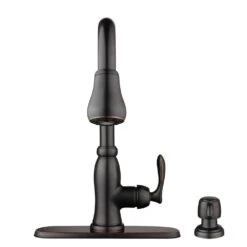 Pavilion Single-Handle Pull-Down Kitchen Faucet With TurboSpray And FastMount And Soap Dispenser In Bronze -Master Locks Shop cc3d52b9ca1a0c454999b2cf4b8bc1ed 1800x1800