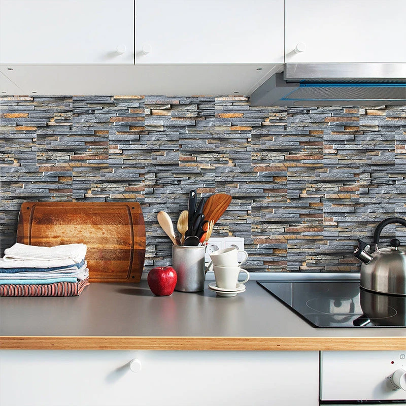 Self-Adhesive Vinyl Flooring Tiles Waterproof Peel And Stick Tiles Wall Stickers For Home Decor,Gray Wood Grain 8 Self-Adhesive Vinyl Flooring Tiles Waterproof Peel And Stick Tiles Wall Stickers For Home Decor,Gray Wood Grain - Image 6