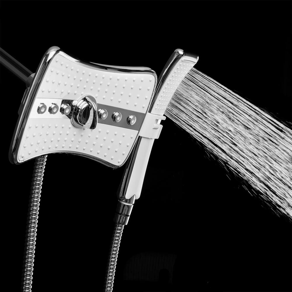 4-spray 9 In. Dual Shower Head And Handheld Shower Head In Chrome 6 4-spray 9 In. Dual Shower Head And Handheld Shower Head In Chrome - Image 4