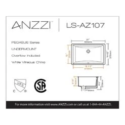 ANZZI Pegasus Series 8.5 In. Ceramic Undermount Sink Basin In White -Master Locks Shop cecac3cf1d473ec60ad8af517e5916a7 1800x1800