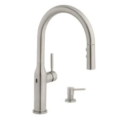 Upson Single-Handle Touchless Pull-Down Kitchen Faucet With TurboSpray And FastMount And Soap Dispenser In Stainless -Master Locks Shop cf2a38912e6f6d6c7bf6b2571ea680ae 1800x1800