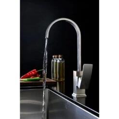 Opus Series Single-Handle Standard Kitchen Faucet In Brushed Nickel -Master Locks Shop cfea47438af274fd966b2cb333cefe16 1800x1800