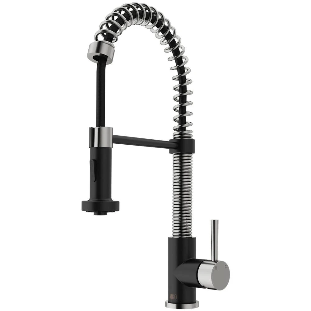 Edison Single-Handle Pull-Down Sprayer Kitchen Faucet In Stainless Steel 9 Edison Single-Handle Pull-Down Sprayer Kitchen Faucet In Stainless Steel - Image 7