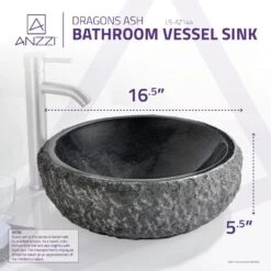 ANZZI Dragons Ash Vessel Sink In Mandy Black -Master Locks Shop d05e3b41f53706e699da0473f355569f 1800x1800