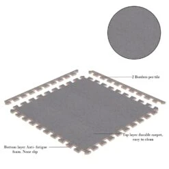 24" X 24" Gray Foam Mat Interlocking Floor Tiles With EVA Foam Padding For Exercise, Playroom, Garage, Basement Flooring -Master Locks Shop d0ee6bdfc6561e21ef4d760f4145cbed 1800x1800