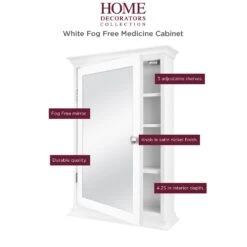 19.8 In. X 28.2 In. Fog Free Surface Mount Medicine Cabinet In White -Master Locks Shop d10a448a113ff2446d99f27d6f47c580 1800x1800
