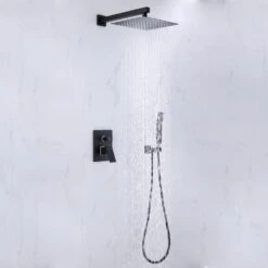 1-spray 10 In. High PressureDual Shower Head And Handheld Shower Head In Matte Black -Master Locks Shop d12cf9cb8b87b8ef124c38102fd49e36 1800x1800