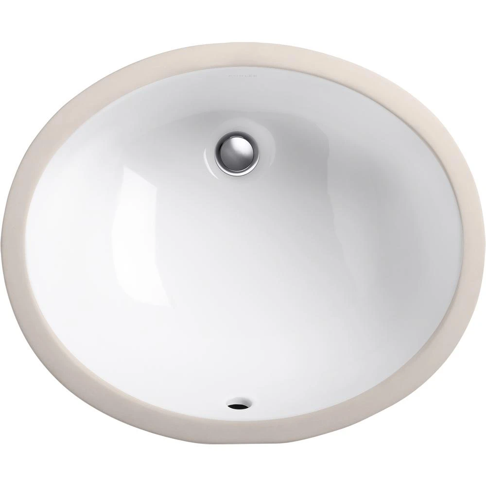 KOHLER Caxton Vitreous China Undermount Bathroom Sink In White With Overflow Drain 10 KOHLER Caxton Vitreous China Undermount Bathroom Sink In White With Overflow Drain - Image 8