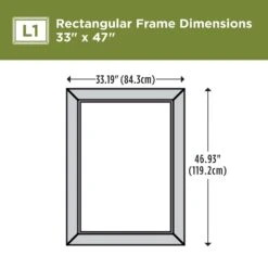 33 In. W X 47 In. H (L1) Framed Rectangular Deluxe Glass Bathroom Vanity Mirror In Matte Black 32 33 In. W X 47 In. H (L1) Framed Rectangular Deluxe Glass Bathroom Vanity Mirror In Matte Black -Master Locks Shop d96780c91c22d1a4e4399a18ef396a5f 1800x1800