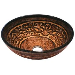 VIGO Gray Handmade Glass Round Vessel Bathroom Sink In Gray Onyx -Master Locks Shop e1b9e34c6e9eb1974cbfe917394a65ac 1800x1800